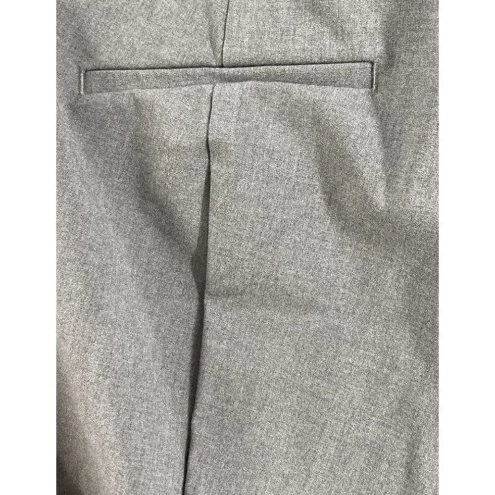 NWT J.Crew Factory Womens Trouser Pants Heather Gray Flat Front Size 4 Tall